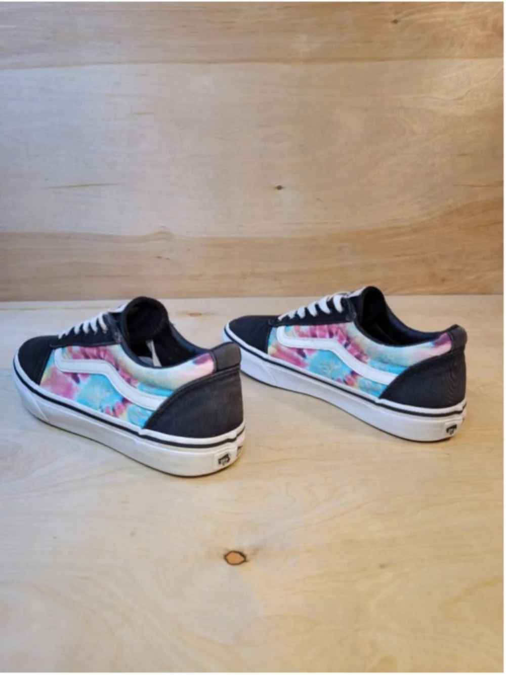 Vans Junior Old Skool Spiral Tie-dye Canvas Kids Size 4 Youth Sneakers